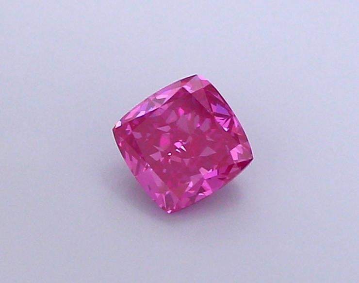 1.02 Ct. Fancy Vivid  Pink Cushion Lab Grown Diamond