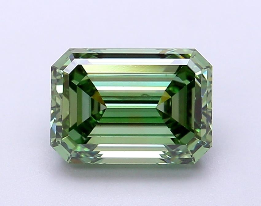 2.50 Ct. Fancy Vivid  Green Emerald Lab Grown Diamond