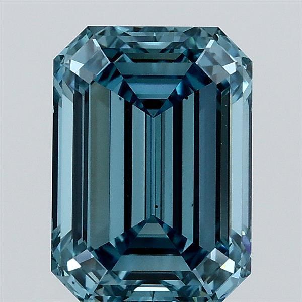 2.03 Ct. Fancy Vivid Blue Emerald Lab Grown Diamond