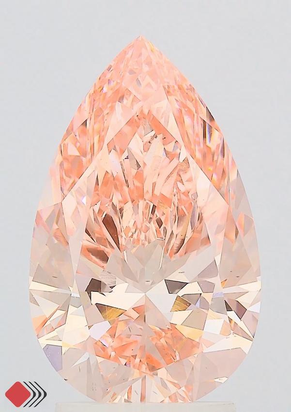 3.02 Ct. Fancy Vivid Pink Pear Lab Grown Diamond