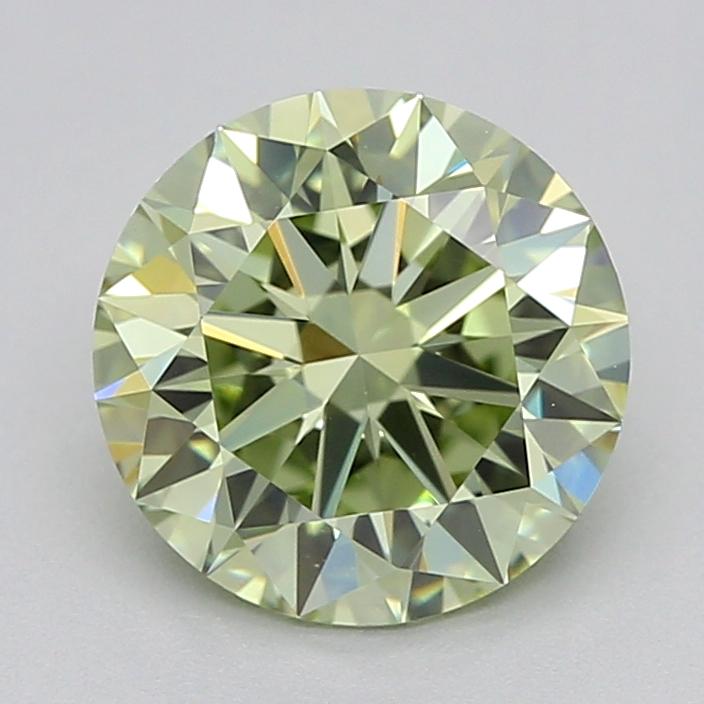 1.07 Ct. Fancy Intense  Green Round Lab Grown Diamond