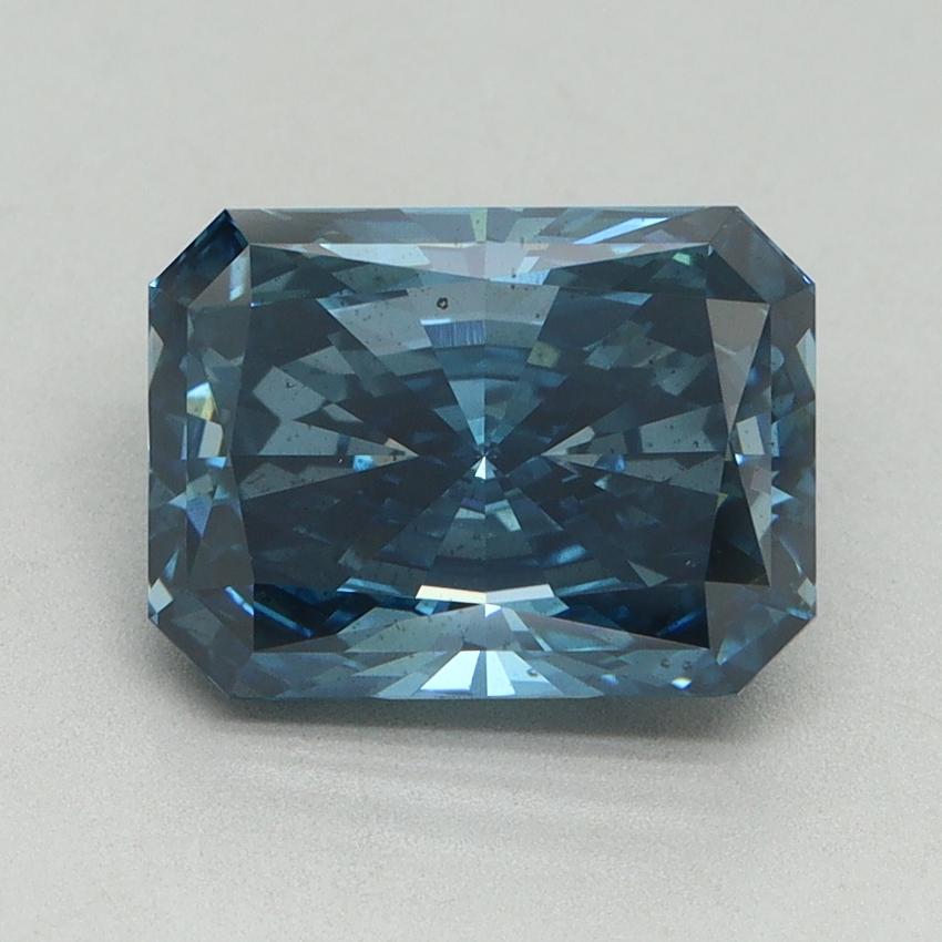 3.11 Ct. Fancy Vivid Blue Radiant Lab Grown Diamond