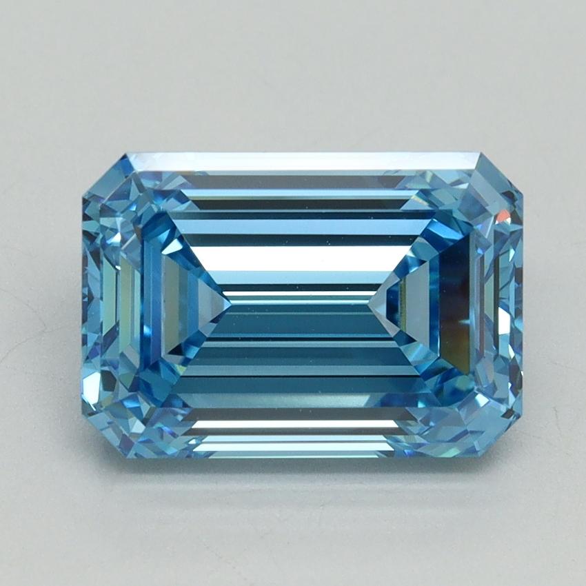 4.10 Ct. Fancy Vivid Blue Emerald Lab Grown Diamond