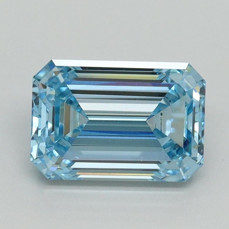 1.61 Ct. Fancy Vivid Blue Emerald Lab Grown Diamond