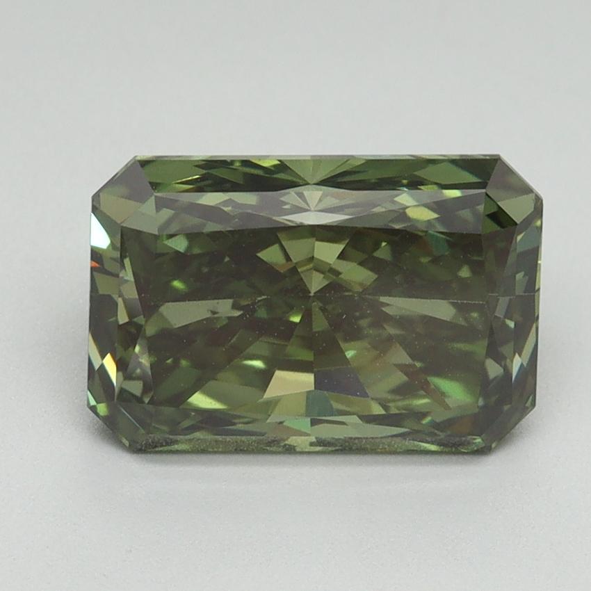 3.09 Ct. Fancy Vivid Green Radiant Lab Grown Diamond
