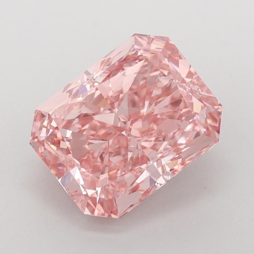 3.53 Ct. Fancy Vivid  Pink Radiant Lab Grown Diamond