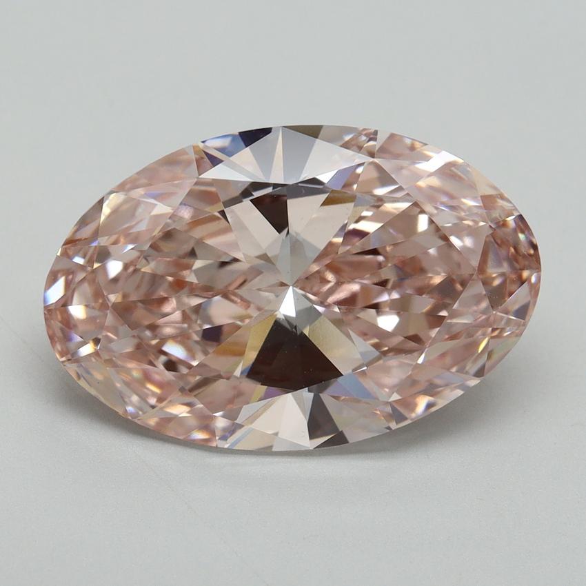 7.03 Ct. Fancy Vivid Pink Oval Lab Grown Diamond