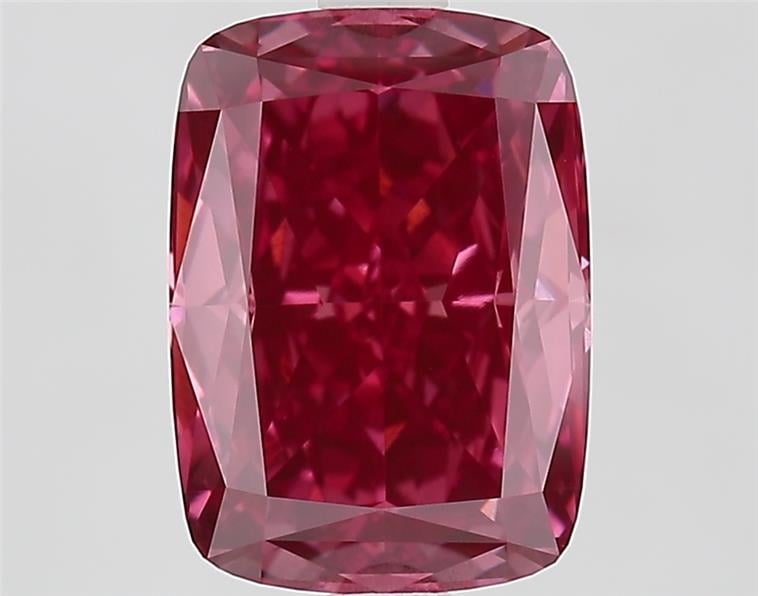 3.51 Ct. Fancy Vivid Pink Cushion Lab Grown Diamond