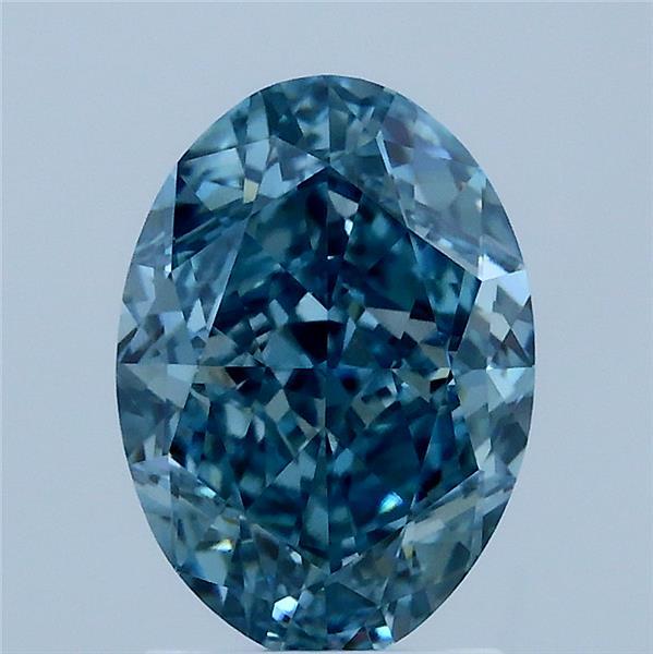 2.50 Ct. Fancy Vivid Blue Oval Lab Grown Diamond