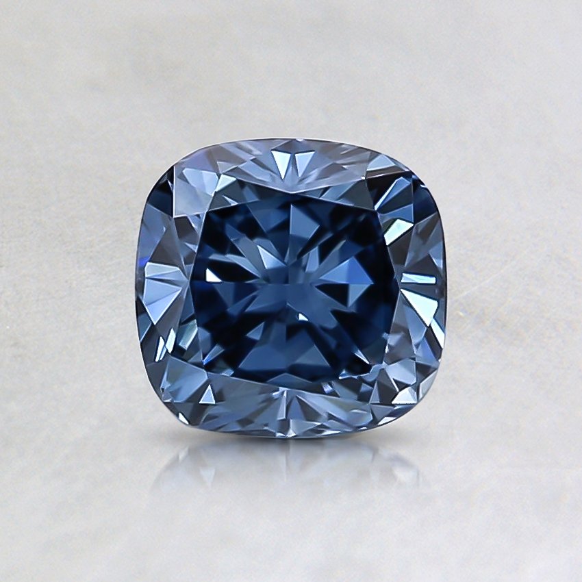 0.70 Ct. Fancy Vivid Blue Cushion Lab Grown Diamond