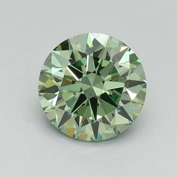 0.80 Ct. Fancy Vivid Green Round Lab Grown Diamond