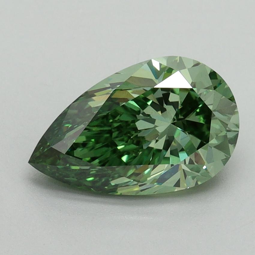 1.66 Ct. Fancy Vivid Green Pear Lab Grown Diamond