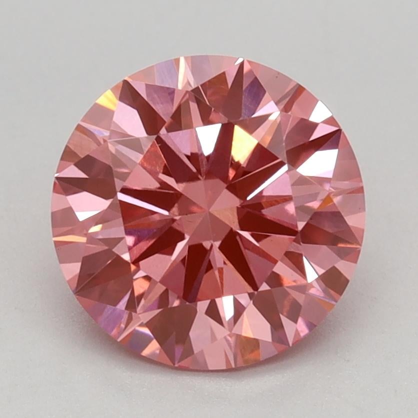 1.57 Ct. Fancy Vivid Pink Round Lab Grown Diamond