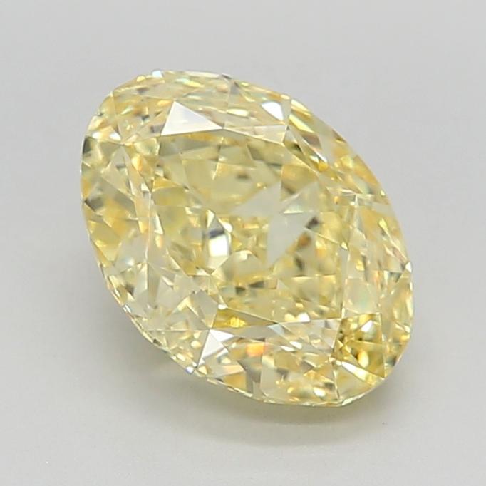 3.05 Ct. Fancy Vivid Yellow Oval Lab Grown Diamond