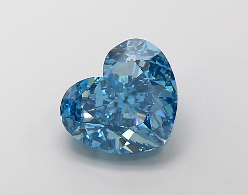 3.0 Ct. Fancy Vivid Blue Heart Lab Grown Diamond