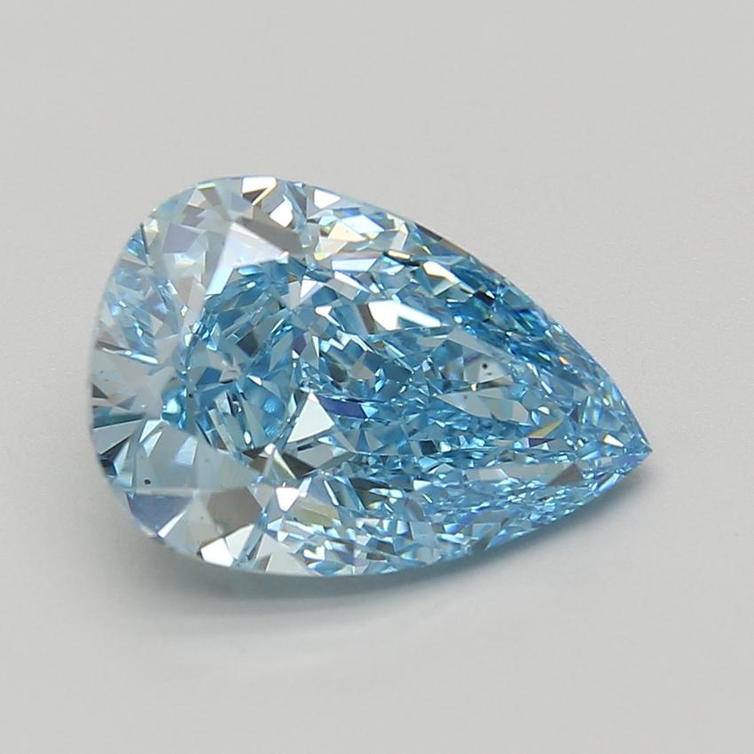 4.94 Ct. Fancy Vivid Blue Pear Lab Grown Diamond