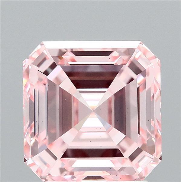 3.06 Ct. Fancy Intense Pink Asscher Lab Grown Diamond