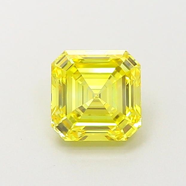 0.75 Ct. Fancy Vivid  Yellow Asscher Lab Grown Diamond