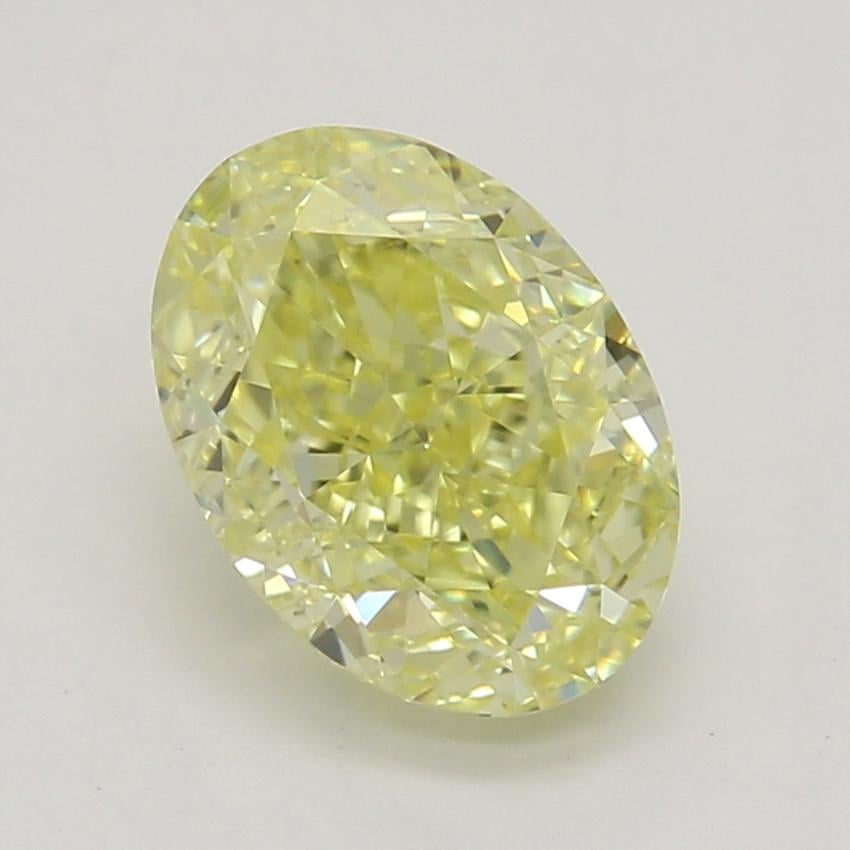 1.01 Ct. Fancy Intense Yellow Oval Diamond
