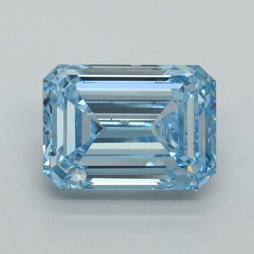 3.00 Ct. Fancy Intense Blue Emerald Lab Grown Diamond
