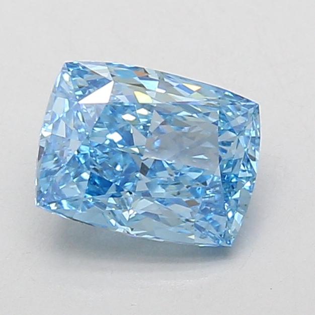 1.55 Ct. Fancy Vivid Blue Cushion Lab Grown Diamond