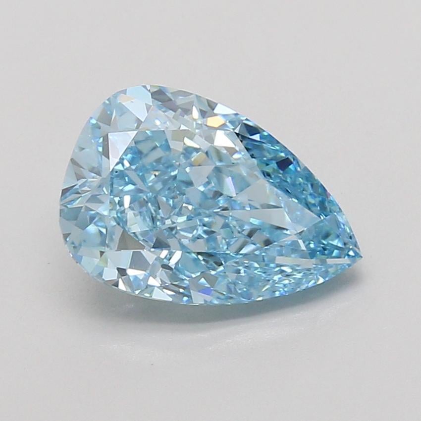 3.09 Ct. Fancy Vivid Blue Pear Lab Grown Diamond