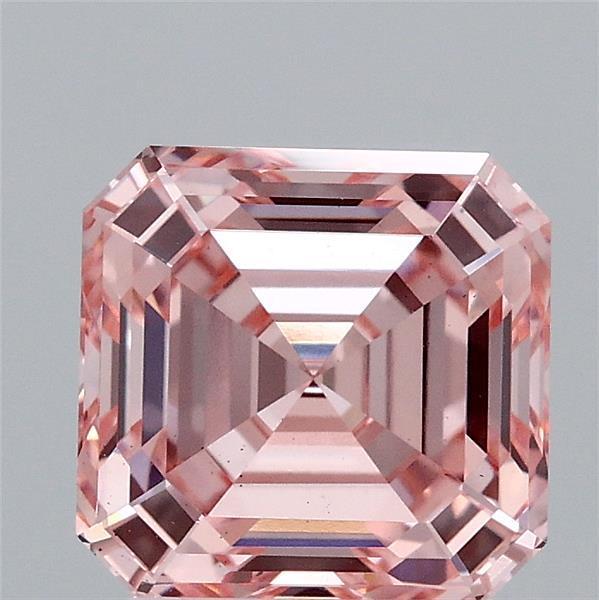 2.51 Ct. Fancy Vivid  Pink Asscher Lab Grown Diamond