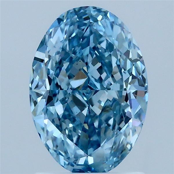 1.70 Ct. Fancy Vivid Blue Oval Lab Grown Diamond