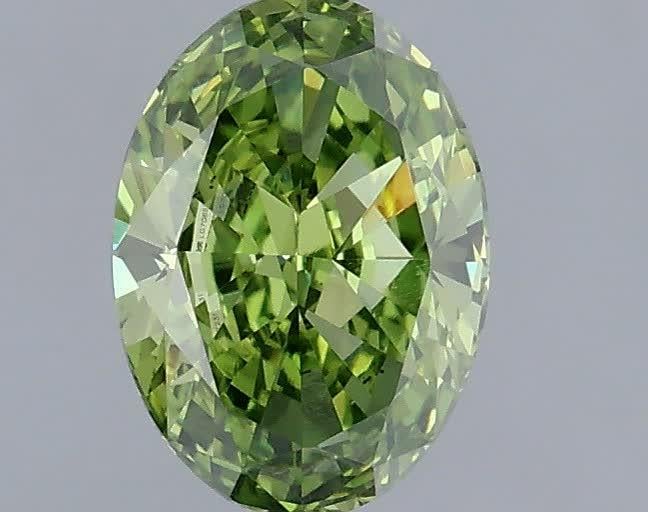 1.09 Ct. Fancy Vivid Green Oval Lab Grown Diamond