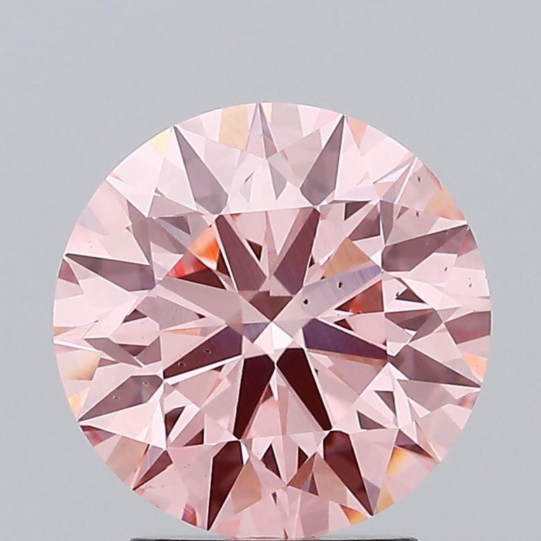 2.63 Ct. Fancy Intense Pink Round Lab Grown Diamond