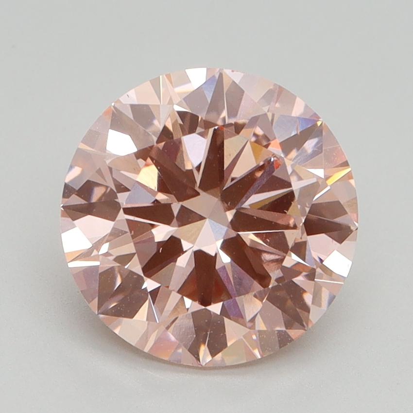 2.50 Ct. Fancy Intense Pink Round Lab Grown Diamond