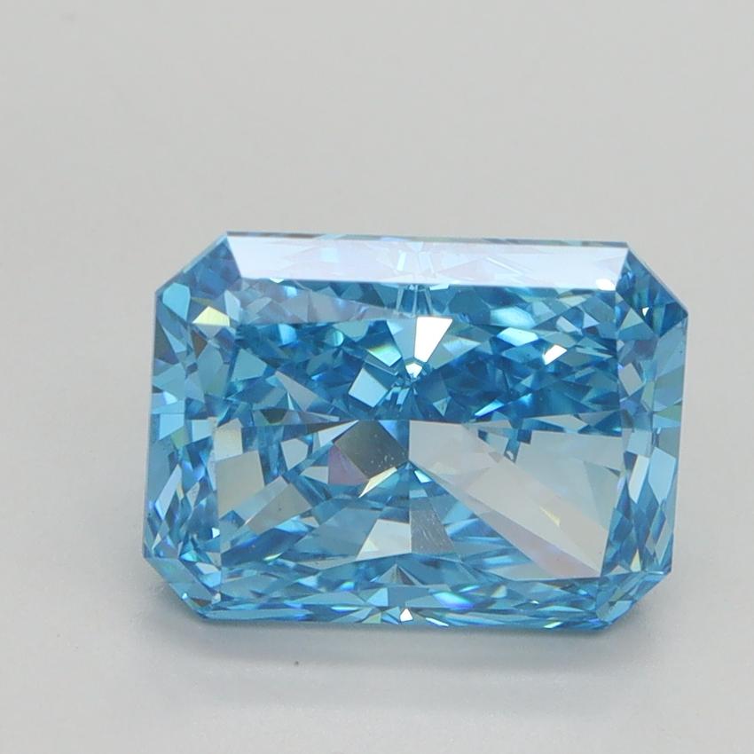 3.01 Ct. Fancy Vivid Blue Radiant Lab Grown Diamond