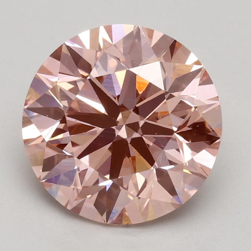 2.60 Ct. Fancy Intense Pink Round Lab Grown Diamond