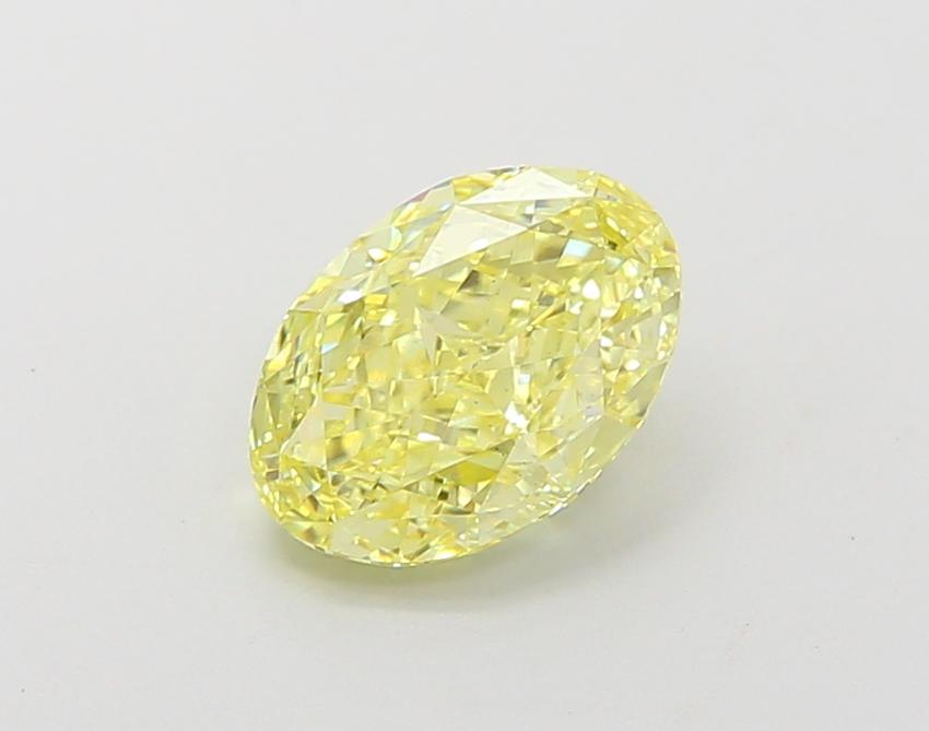 1.84 Ct. Fancy Intense Yellow Oval Lab Grown Diamond