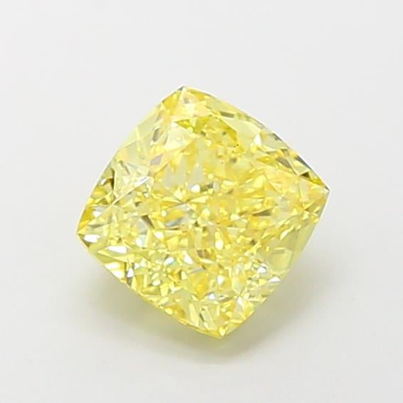 1.72 Ct. Fancy Vivid Yellow Cushion Lab Grown Diamond