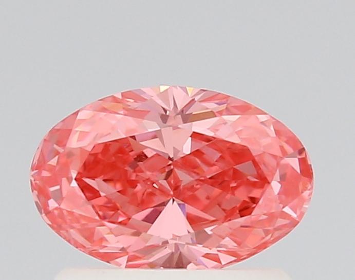 0.77 Ct. Fancy Vivid Pink Oval Lab Grown Diamond