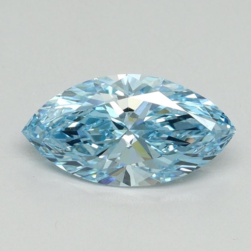 1.08 Ct. Fancy Vivid Blue Marquise Lab Grown Diamond