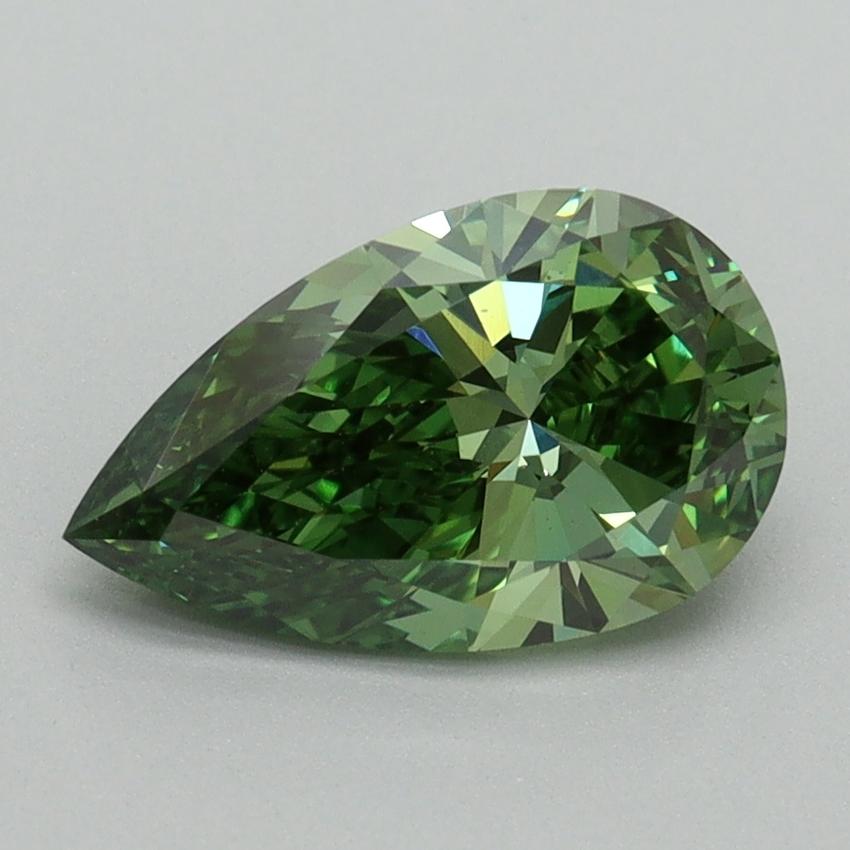 1.50 Ct. Fancy Vivid Green Pear Lab Grown Diamond