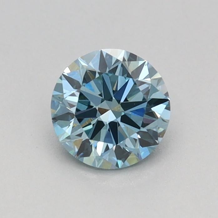 0.37 Ct. Fancy Vivid Blue Round Lab Grown Diamond