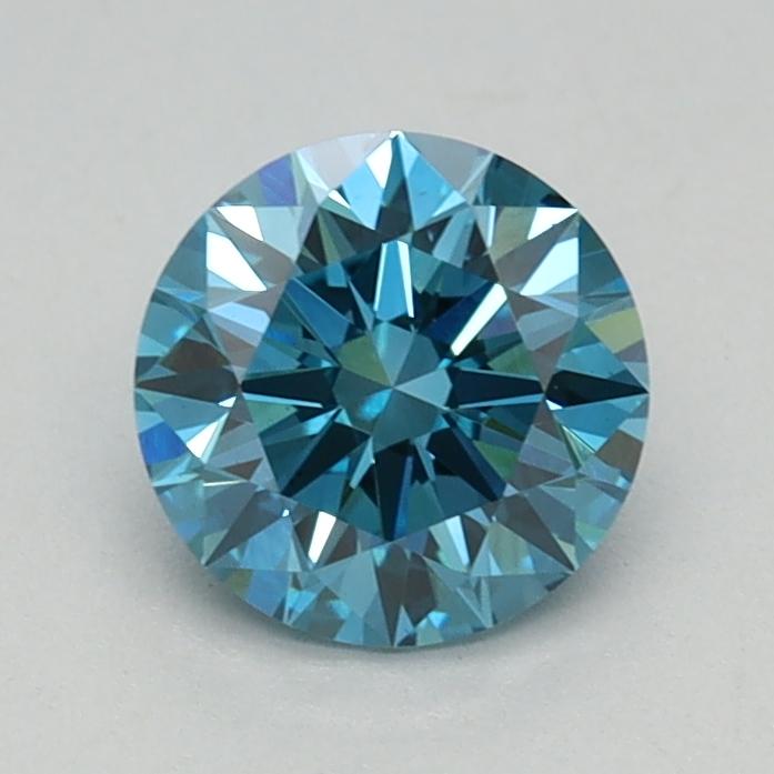 0.65 Ct. Fancy Vivid Blue Round Lab Grown Diamond