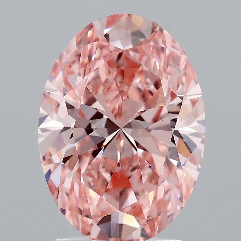 2.54 Ct. Fancy Vivid Pink Oval Lab Grown Diamond