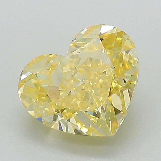 1.42 Ct. Fancy Vivid Yellow Heart Lab Grown Diamond