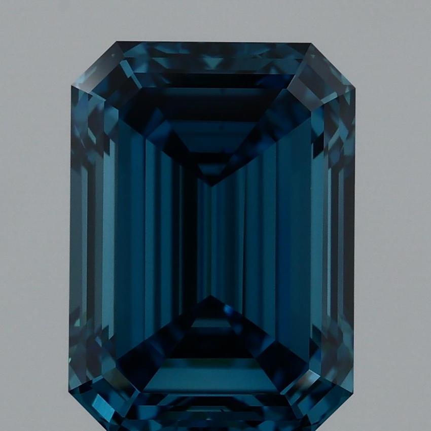 4.11 Ct. Fancy Vivid Blue Emerald Lab Grown Diamond