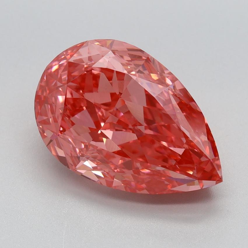 4.53 Ct. Fancy Vivid Pink Pear Lab Grown Diamond