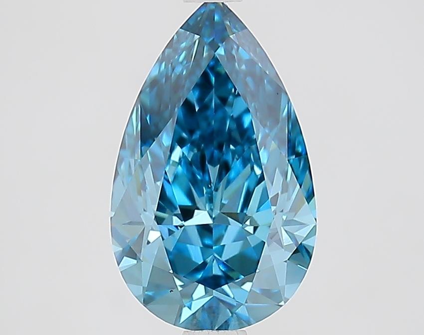2.02 Ct. Fancy Vivid Blue Pear Lab Grown Diamond
