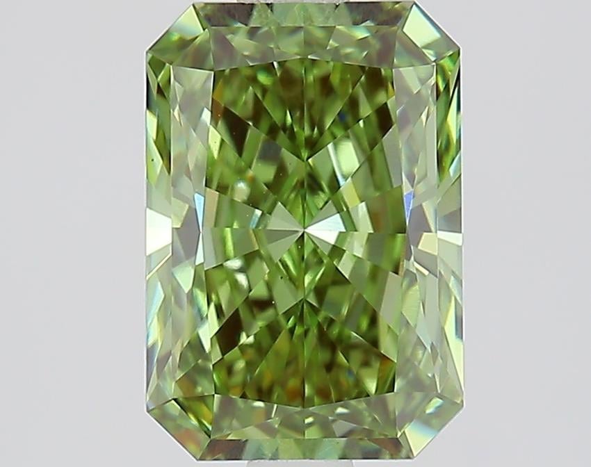 1.81 Ct. Fancy Vivid Green Radiant Lab Grown Diamond