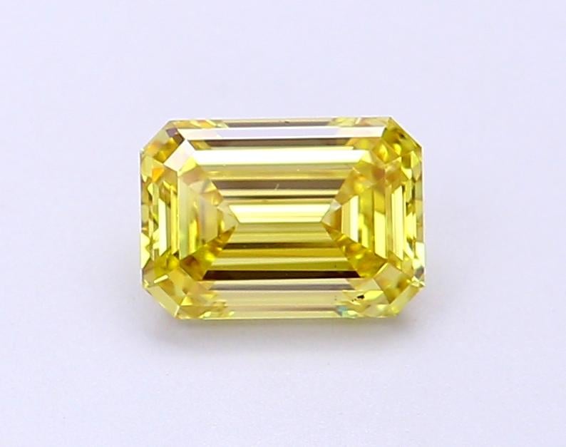 1.00 Ct. Fancy Intense Yellow Emerald Lab Grown Diamond