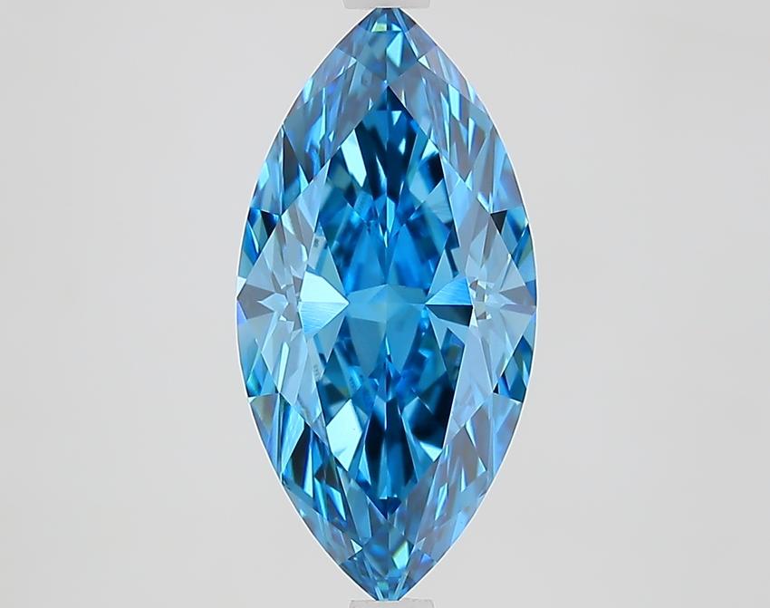 3.01 Ct. Fancy Vivid Blue Marquise Lab Grown Diamond