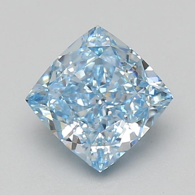 2.10 Ct. Fancy Vivid Blue Cushion Lab Grown Diamond