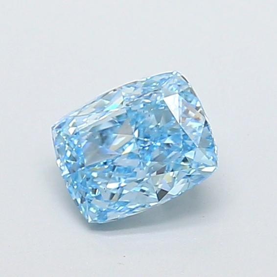 1.01 Ct. Fancy Vivid Blue Cushion Lab Grown Diamond